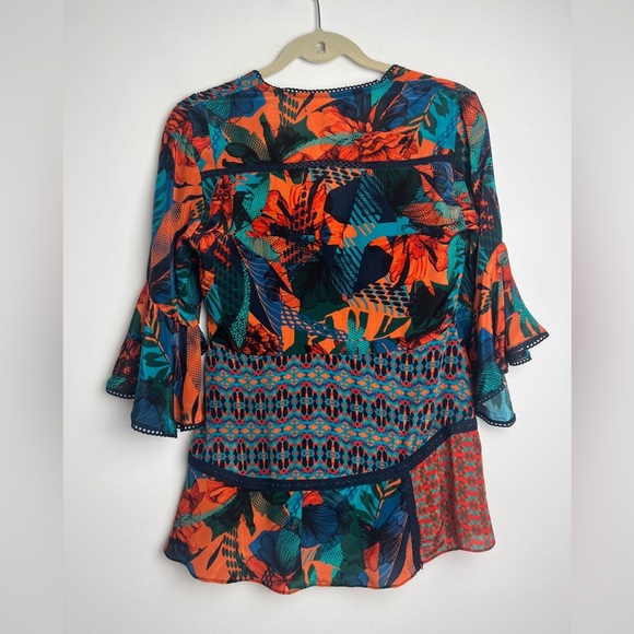 NEW Anthropologie Bhanuni By Jyoti Celestine Embellished Embroidered Boho Top S - Picture 4 of 12